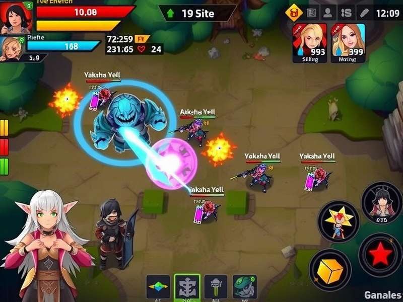 Yaksha Yell gameplay screenshot showing strategic battle